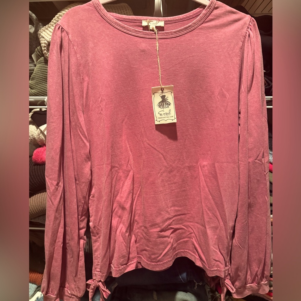 Easel Side Tie Shirt NWT